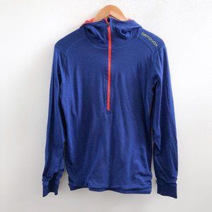 ORTOVOX Net Hooded Wool Long Sleeve Midlayer Top Medium Size